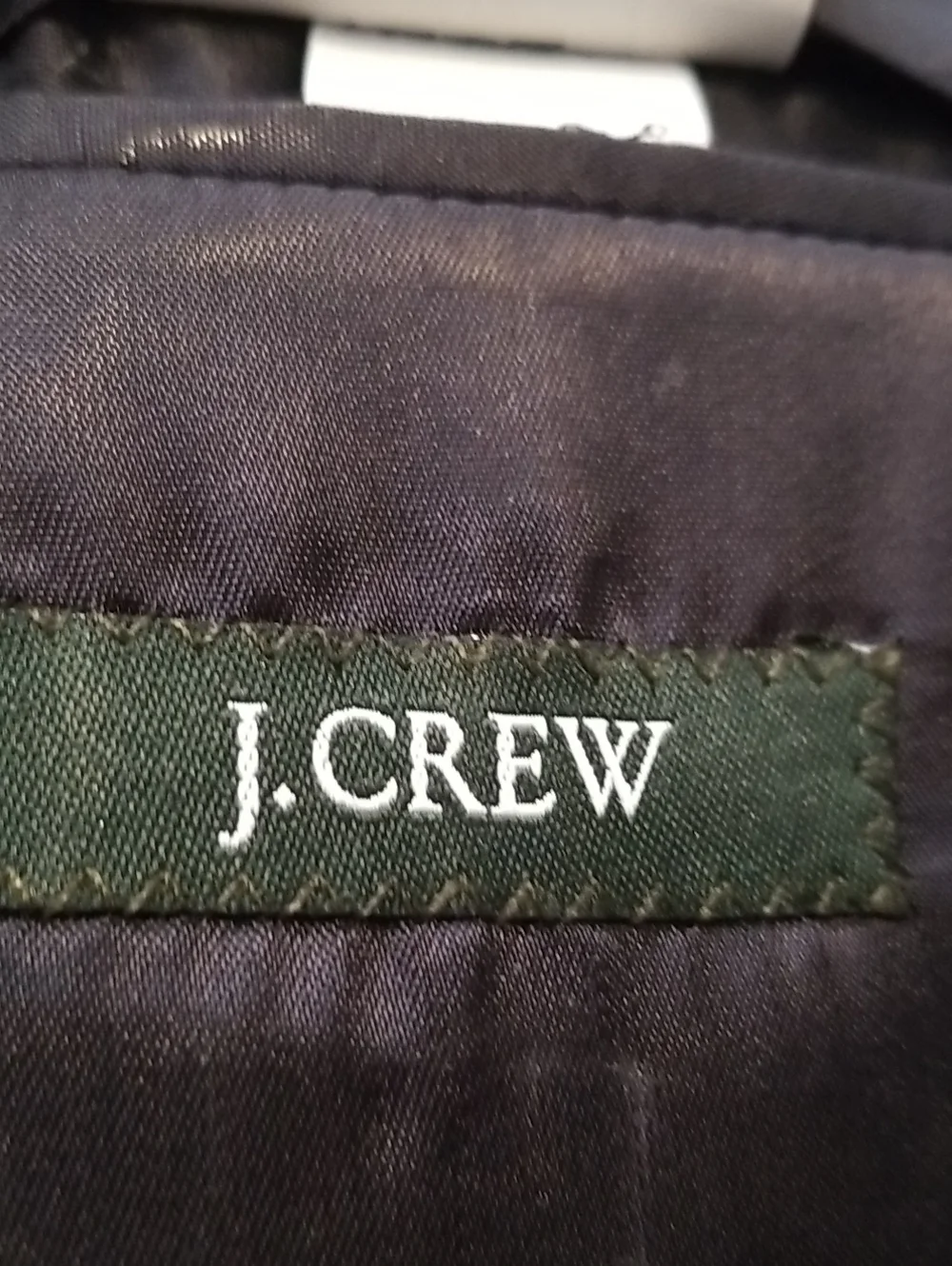 J.Crew mens jacket size 38 Dark Navy Blue 100% wool made In Canada EUC